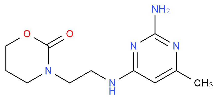 3-{2-[(2-amino-6-methylpyrimidin-4-yl)amino]ethyl}-1,3-oxazinan-2-one_分子结构_CAS_)