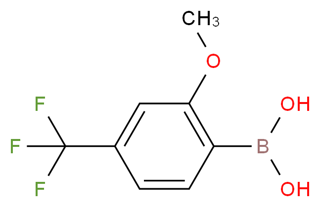 [2-methoxy-4-(trifluoromethyl)phenyl]boronic acid_分子结构_CAS_312936-89-3