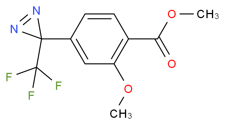 methyl 2-methoxy-4-[3-(trifluoromethyl)-3H-diazirin-3-yl]benzoate_分子结构_CAS_154187-50-5