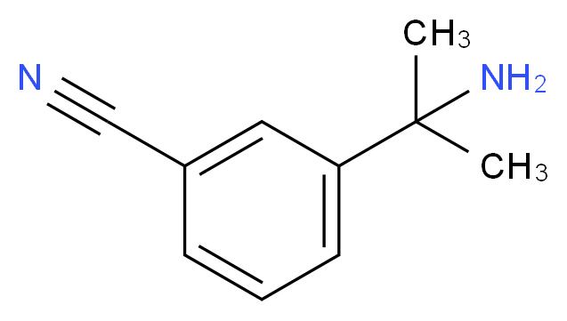 3-(2-aminopropan-2-yl)benzonitrile_分子结构_CAS_1196151-80-0