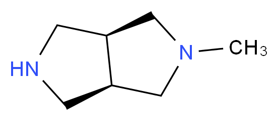 rac-(3aR,6aS)-2-methyloctahydropyrrolo[3,4-c]pyrrole_分子结构_CAS_86732-28-7)