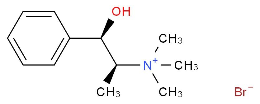 [(1R,2S)-1-hydroxy-1-phenylpropan-2-yl]trimethylazanium bromide_分子结构_CAS_55380-59-1