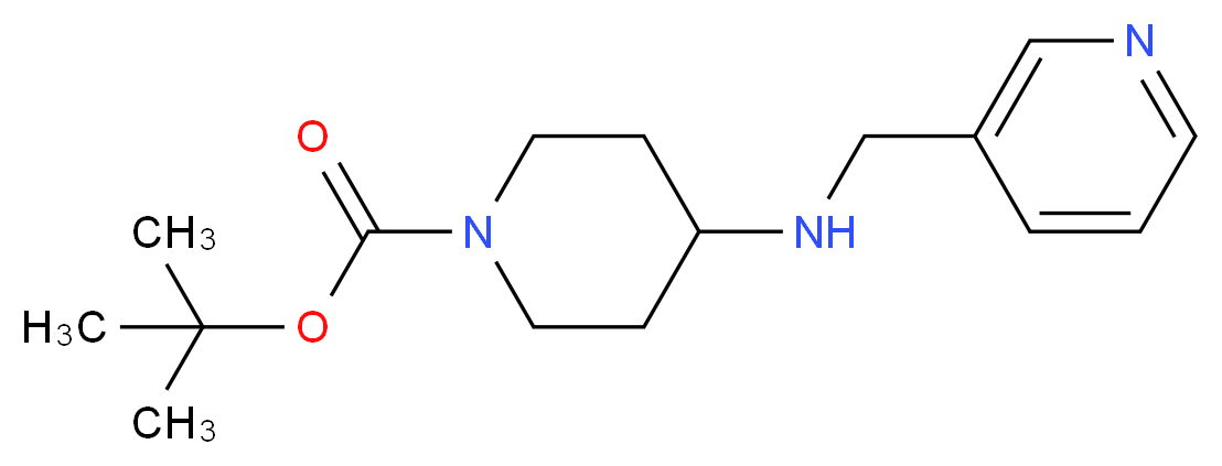 4-[(Pyridin-3-ylmethyl)amino]piperidine, N1-BOC protected_分子结构_CAS_)