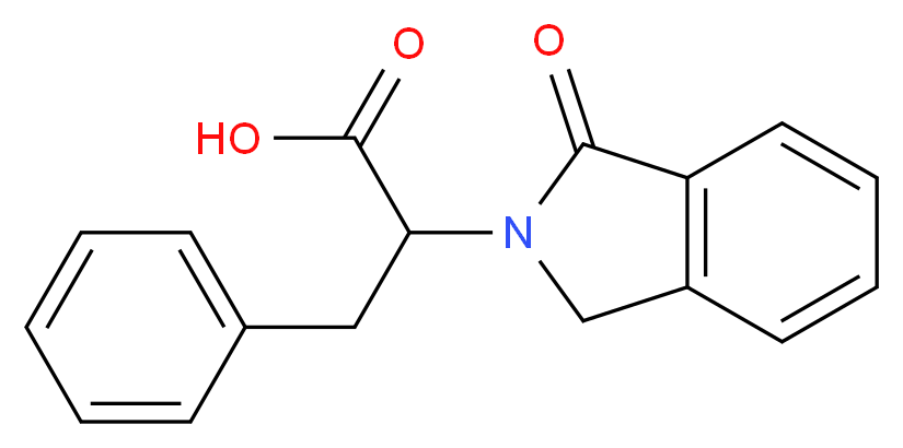 2-(1-oxo-2,3-dihydro-1H-isoindol-2-yl)-3-phenylpropanoic acid_分子结构_CAS_96017-10-6