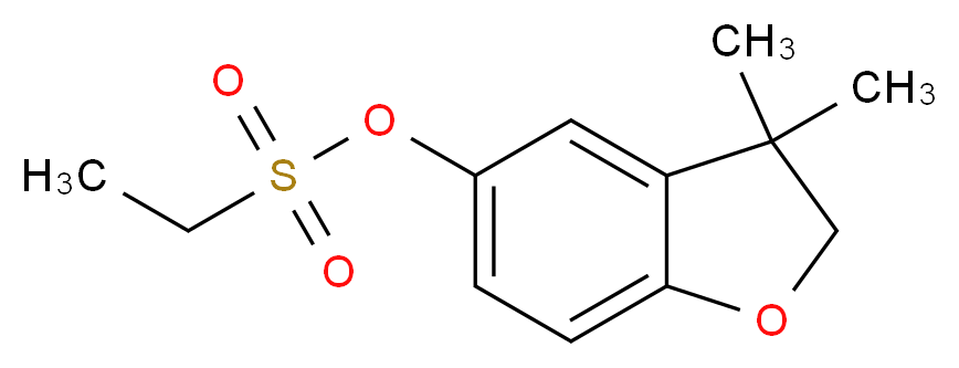 3,3-dimethyl-2,3-dihydro-1-benzofuran-5-yl ethane-1-sulfonate_分子结构_CAS_68505-69-1
