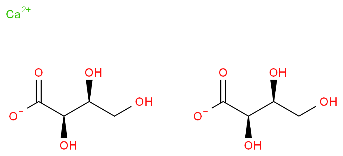 Calcium (2R,3S)-2,3,4-trihydroxybutanoate_分子结构_CAS_70753-61-6)