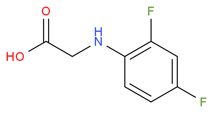 2-[(2,4-difluorophenyl)amino]acetic acid_分子结构_CAS_901187-90-4