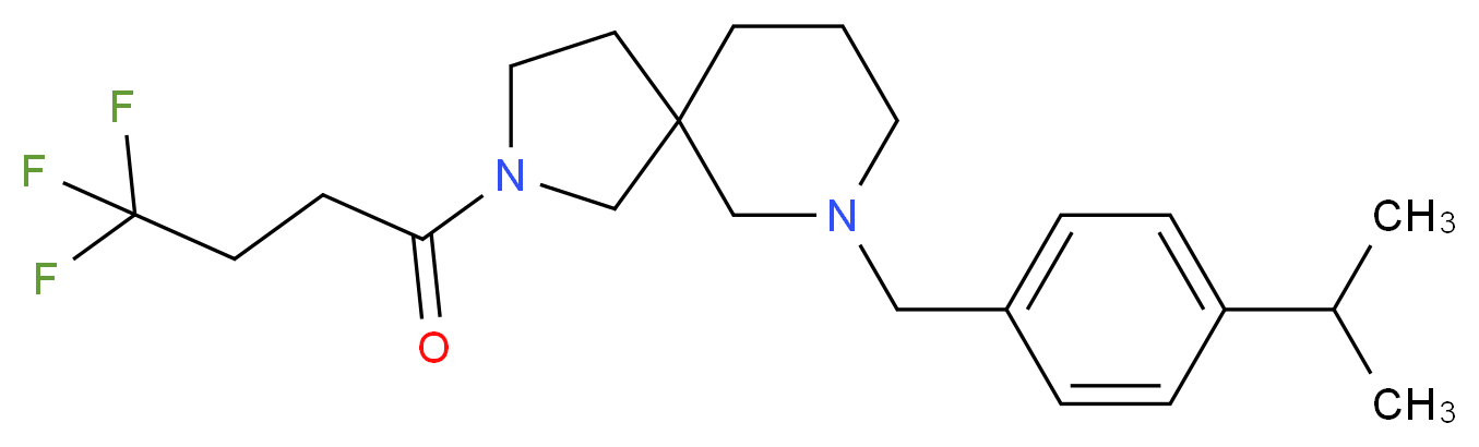 7-(4-isopropylbenzyl)-2-(4,4,4-trifluorobutanoyl)-2,7-diazaspiro[4.5]decane_分子结构_CAS_)
