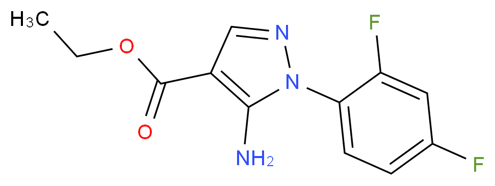 ethyl 5-amino-1-(2,4-difluorophenyl)-1H-pyrazole-4-carboxylate_分子结构_CAS_138907-72-9