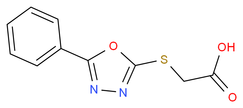 2-[(5-phenyl-1,3,4-oxadiazol-2-yl)sulfanyl]acetic acid_分子结构_CAS_99361-50-9