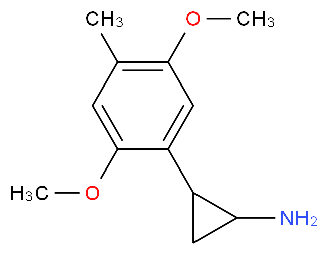 2-(2,5-dimethoxy-4-methylphenyl)cyclopropan-1-amine_分子结构_CAS_69854-49-5