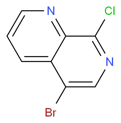 5-bromo-8-chloro-1,7-naphthyridine_分子结构_CAS_909649-06-5