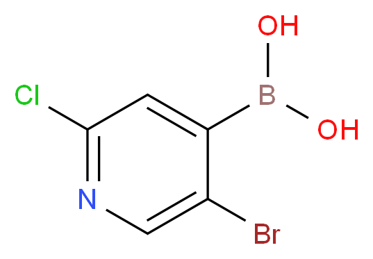 (5-bromo-2-chloropyridin-4-yl)boronic acid_分子结构_CAS_871329-63-4