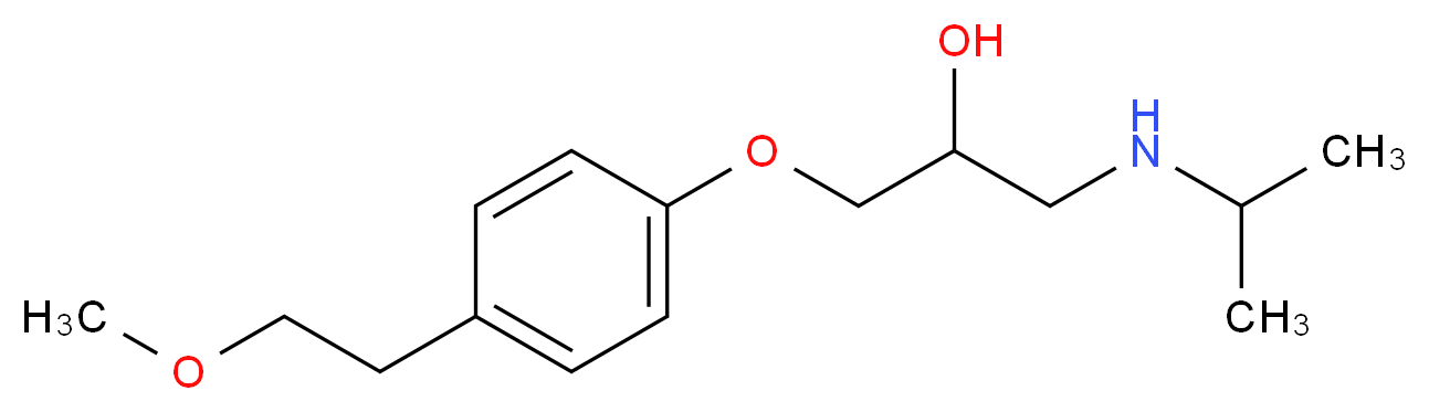 {2-hydroxy-3-[4-(2-methoxyethyl)phenoxy]propyl}(propan-2-yl)amine_分子结构_CAS_51384-51-1