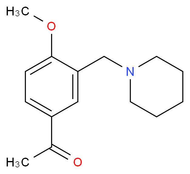 1-[4-methoxy-3-(piperidin-1-ylmethyl)phenyl]ethanone_分子结构_CAS_93201-36-6)