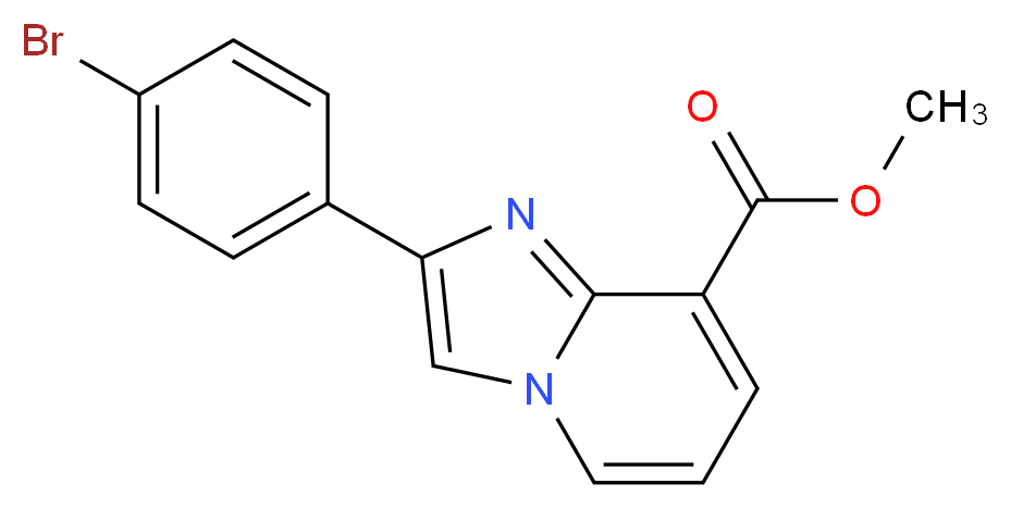 Methyl 2-(4-bromophenyl)imidazo[1,2-a]pyridine-8-carboxylate_分子结构_CAS_133427-41-5)