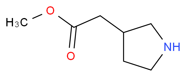 methyl 2-(pyrrolidin-3-yl)acetate_分子结构_CAS_95274-14-9