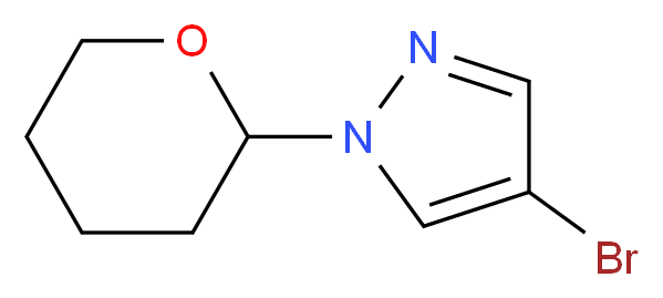 4-溴-1-(2-四氢吡喃基)吡唑_分子结构_CAS_82099-98-7)