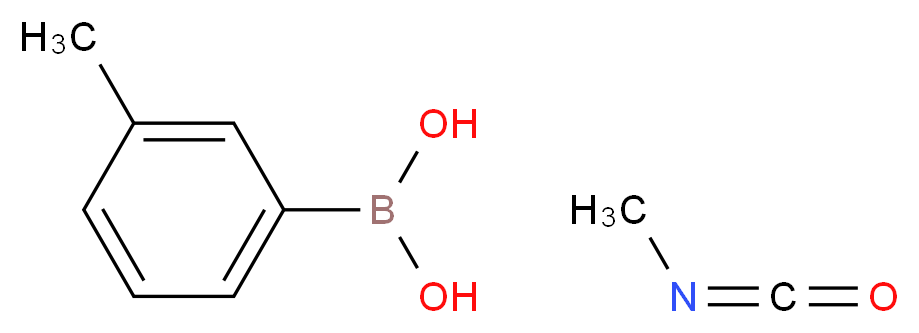 (3-methylphenyl)boronic acid; isocyanatomethane_分子结构_CAS_373384-14-6