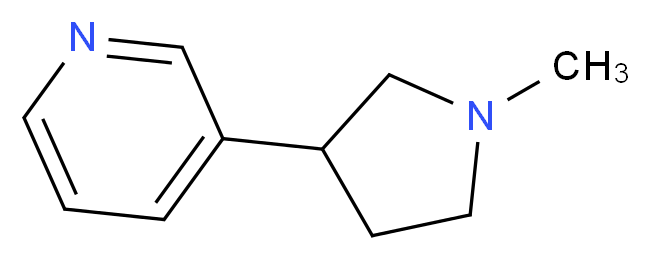 3-(1-methylpyrrolidin-3-yl)pyridine_分子结构_CAS_92118-22-4