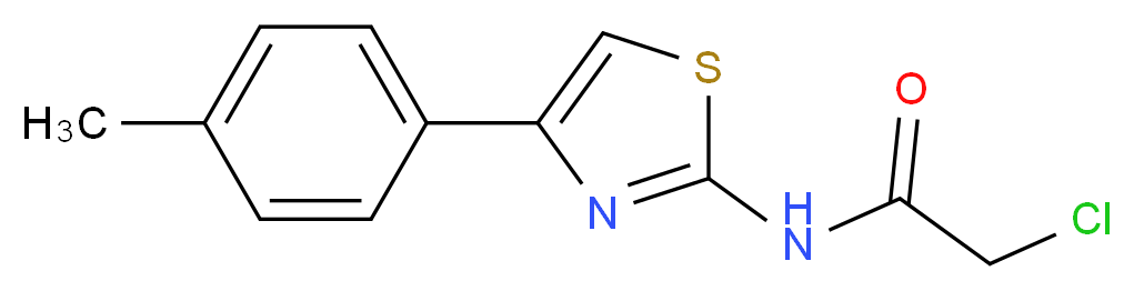 2-Chloro-N-[4-(4-methylphenyl)-1,3-thiazol-2-yl]-acetamide_分子结构_CAS_6081-87-4)