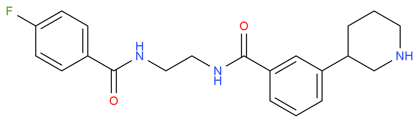 N-{2-[(4-fluorobenzoyl)amino]ethyl}-3-piperidin-3-ylbenzamide_分子结构_CAS_)