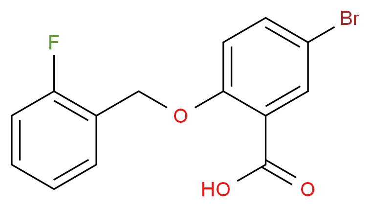 5-Bromo-2-[(2-fluorobenzyl)oxy]benzoic acid_分子结构_CAS_)
