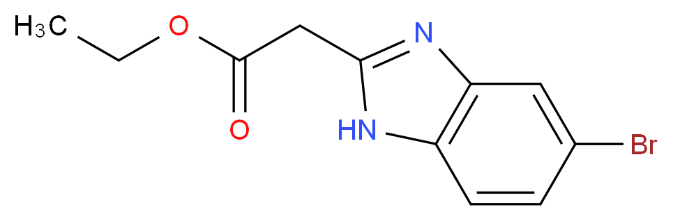 ethyl 2-(5-bromo-1H-1,3-benzodiazol-2-yl)acetate_分子结构_CAS_944903-92-8
