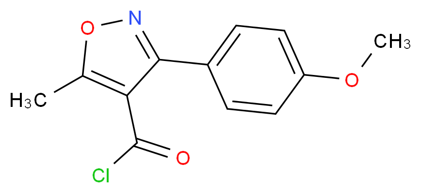 3-(4-methoxyphenyl)-5-methyl-1,2-oxazole-4-carbonyl chloride_分子结构_CAS_465514-03-8