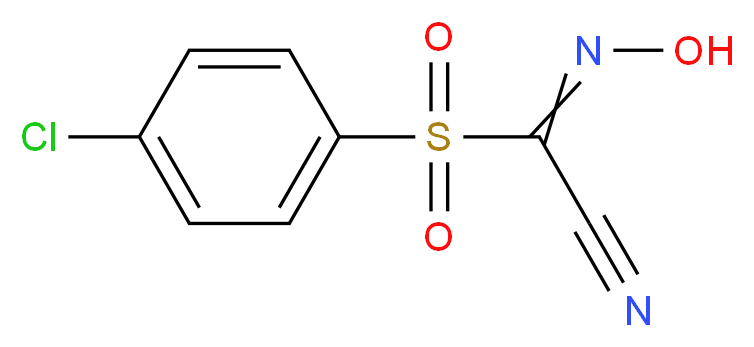 2-[(4-chlorophenyl)sulphonyl]-2-hydroxyiminoacetonitrile_分子结构_CAS_74755-02-5)