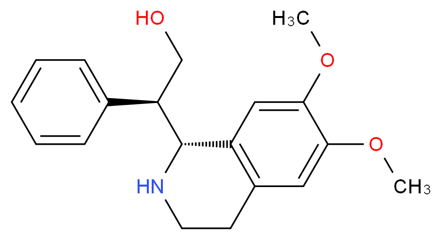 (2R)-2-[(1R)-6,7-dimethoxy-1,2,3,4-tetrahydroisoquinolin-1-yl]-2-phenylethan-1-ol_分子结构_CAS_548443-18-1