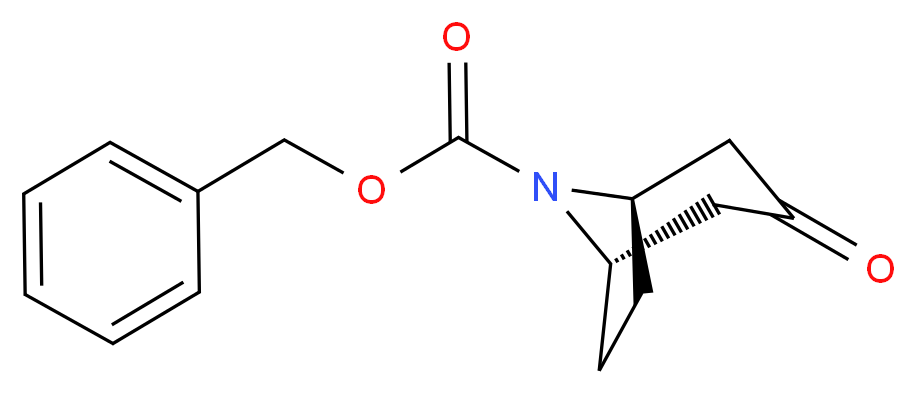 benzyl (1R,5S)-3-oxo-8-azabicyclo[3.2.1]octane-8-carboxylate_分子结构_CAS_130753-13-8