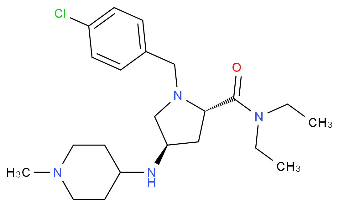 (4R)-1-(4-chlorobenzyl)-N,N-diethyl-4-[(1-methyl-4-piperidinyl)amino]-L-prolinamide_分子结构_CAS_)