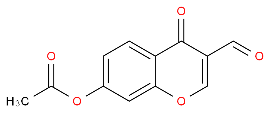 3-formyl-4-oxo-4H-chromen-7-yl acetate_分子结构_CAS_42059-49-4