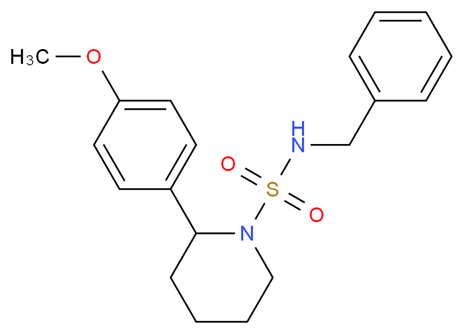 N-benzyl-2-(4-methoxyphenyl)piperidine-1-sulfonamide_分子结构_CAS_)