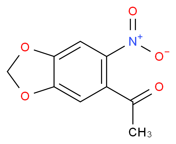 4',5'-亚甲基二氧-2'-硝基苯乙酮_分子结构_CAS_56136-84-6)