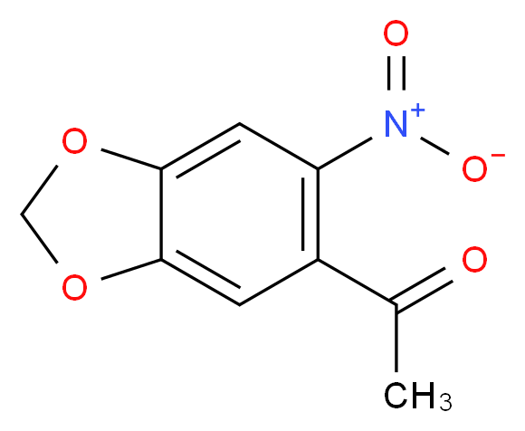 1-(6-nitro-1,3-benzodioxol-5-yl)ethanone_分子结构_CAS_56136-84-6)