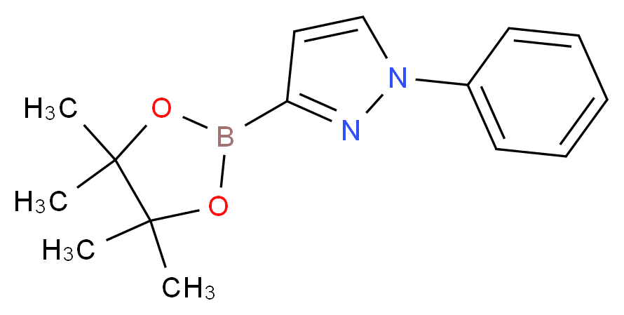 1-Phenyl-3-(4,4,5,5-tetramethyl-1,3,2-dioxaborolan-2-yl)-1H-pyrazole_分子结构_CAS_1002334-13-5)