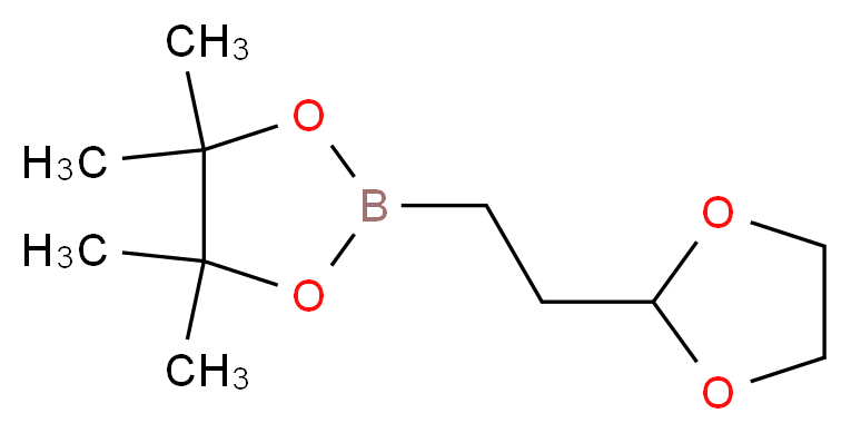 2-(2-(1,3-Dioxolan-2-yl)ethyl)-4,4,5,5-tetramethyl-1,3,2-dioxaborolane_分子结构_CAS_1073354-07-0)