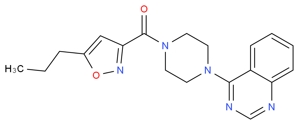 4-{4-[(5-propyl-3-isoxazolyl)carbonyl]-1-piperazinyl}quinazoline_分子结构_CAS_)