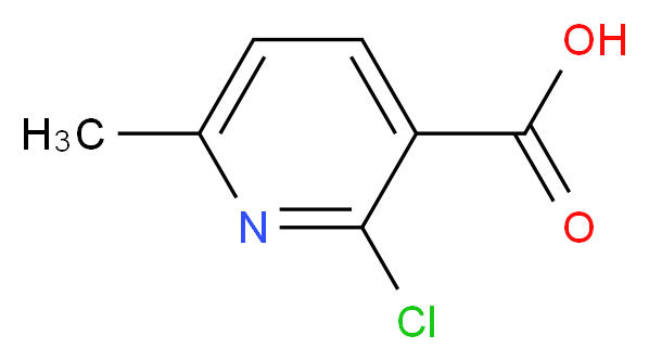 2-chloro-6-methylpyridine-3-carboxylic acid_分子结构_CAS_30529-70-5