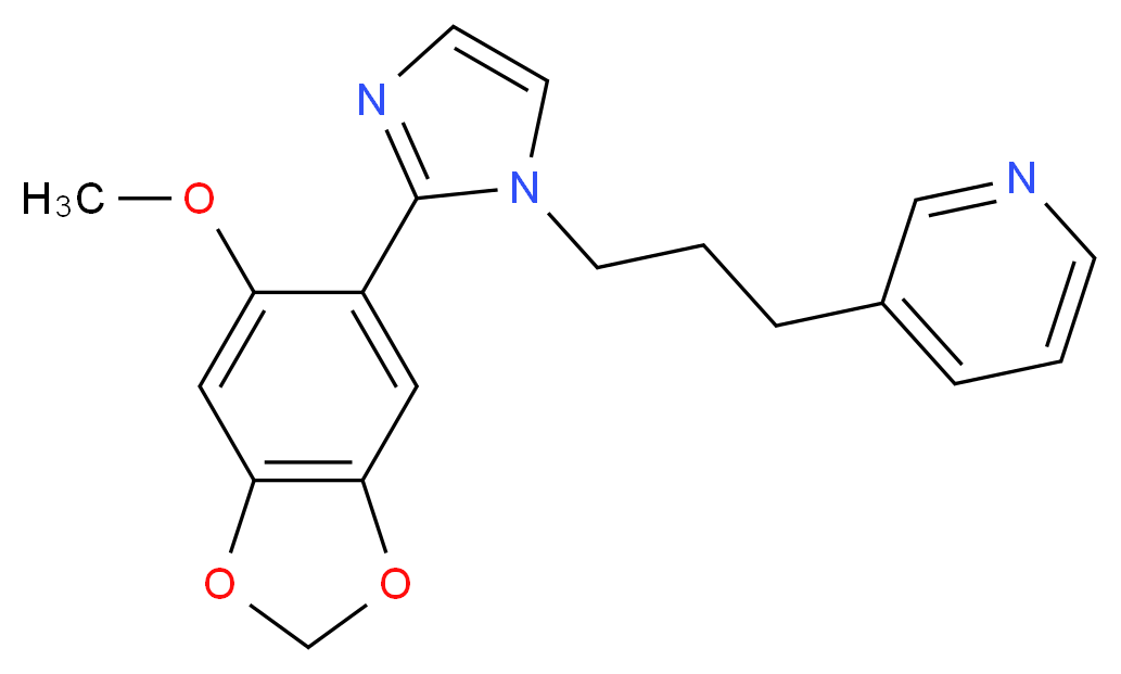 3-{3-[2-(6-methoxy-1,3-benzodioxol-5-yl)-1H-imidazol-1-yl]propyl}pyridine_分子结构_CAS_)