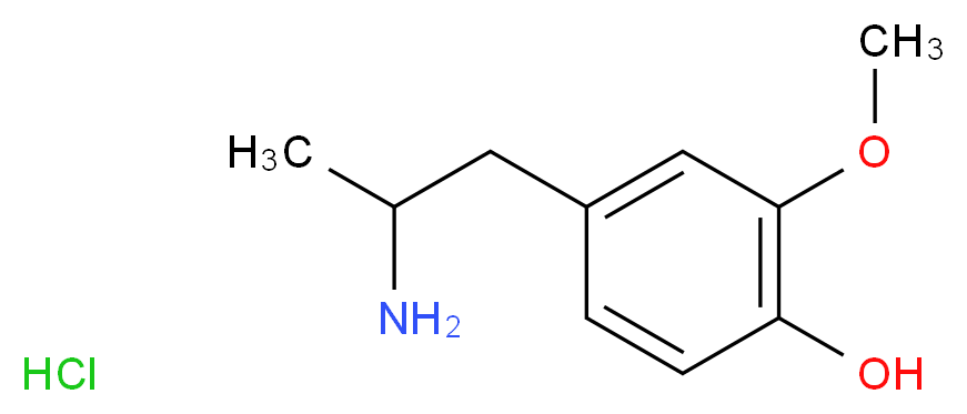 4-(2-aminopropyl)-2-methoxyphenol hydrochloride_分子结构_CAS_13062-61-8