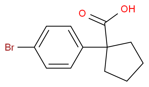 1-(4-bromophenyl)cyclopentanecarboxylic acid_分子结构_CAS_143328-24-9)