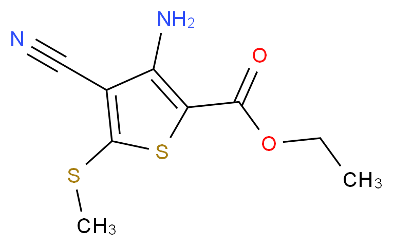 ethyl 3-amino-4-cyano-5-(methylthio)thiophene-2-carboxylate_分子结构_CAS_116170-90-2)