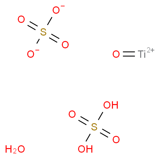 oxotitaniumbis(ylium) sulfuric acid hydrate sulfate_分子结构_CAS_123334-00-9