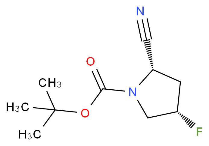 1-Boc-(2S,4S)-2-氰-4-氟吡咯烷_分子结构_CAS_426844-76-0)