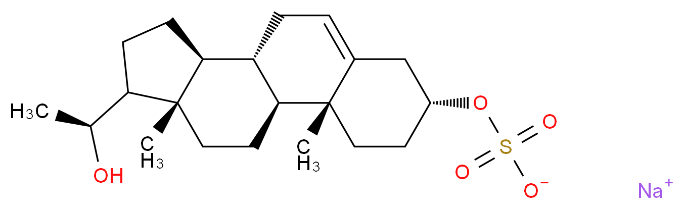 sodium (1S,2R,5R,10S,11S,15S)-14-[(1S)-1-hydroxyethyl]-2,15-dimethyltetracyclo[8.7.0.0<sup>2</sup>,<sup>7</sup>.0<sup>1</sup><sup>1</sup>,<sup>1</sup><sup>5</sup>]heptadec-7-en-5-yl sulfate_分子结构_CAS_131320-06-4