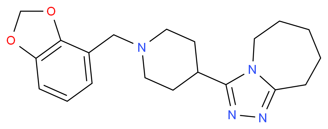 3-[1-(1,3-benzodioxol-4-ylmethyl)piperidin-4-yl]-6,7,8,9-tetrahydro-5H-[1,2,4]triazolo[4,3-a]azepine_分子结构_CAS_)