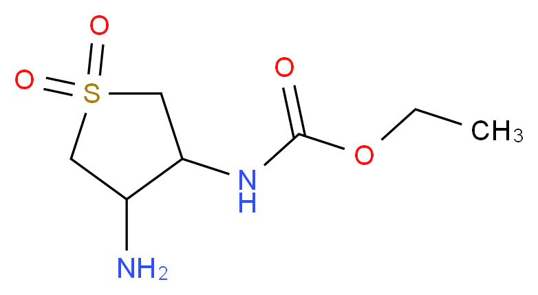 ethyl (4-amino-1,1-dioxidotetrahydro-3-thienyl)carbamate_分子结构_CAS_300670-11-5)